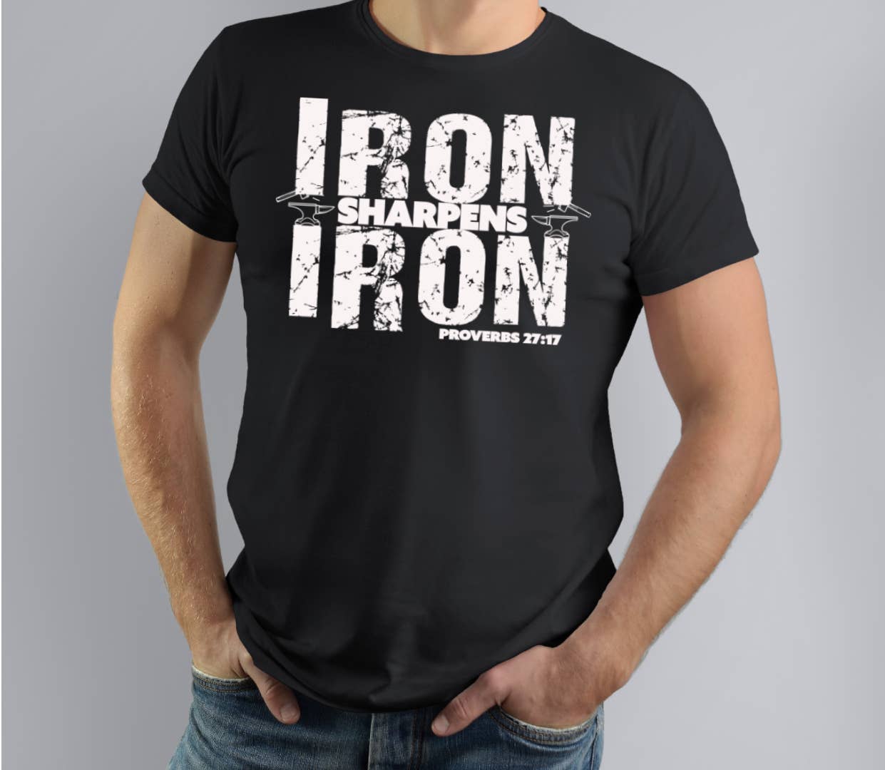 Iron Sharpens Iron Bible Verse Christian T-Shirt