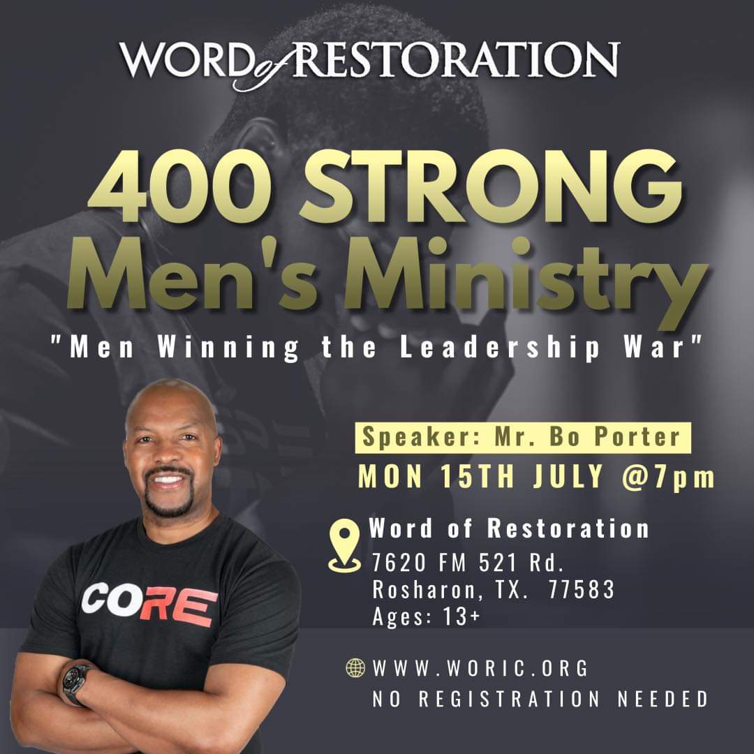 400 Strong Men’s Ministry - Bo Porter Leadership Training