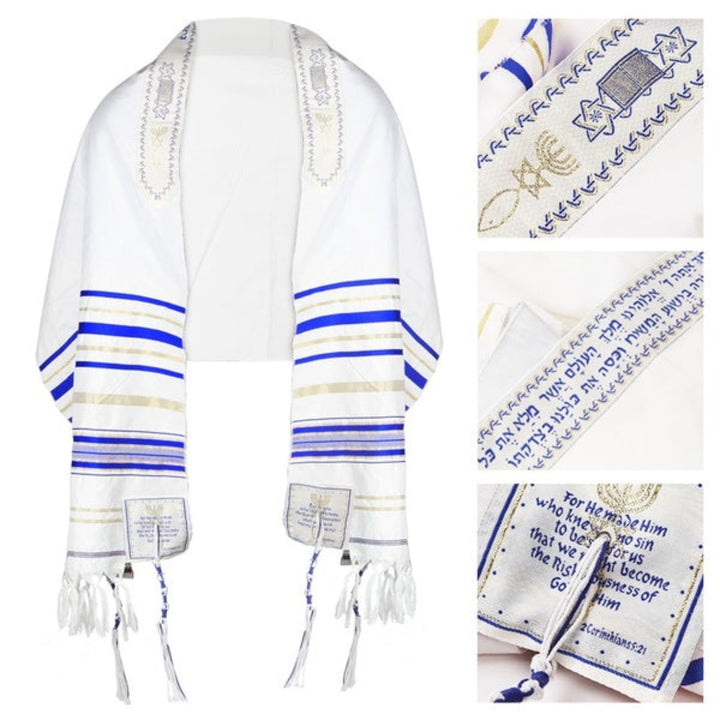 Messianic Tallit Prayer Shawl For Men & Women