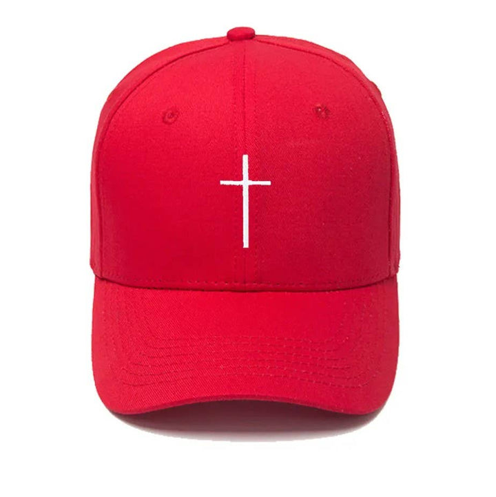 Cross Embroidered Christian Baseball Cap, Adjustable Hat