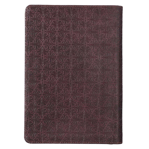 Blessed Man Brown Quarter-bound Faux Leather Classic Journal with Zipped Closure - Jeremiah 17:7