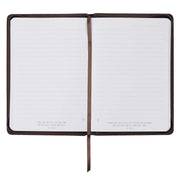 Blessed Man Brown Quarter-bound Faux Leather Classic Journal with Zipped Closure - Jeremiah 17:7