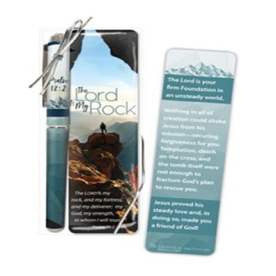 The Lord Is My Rock Pen and Bookmark Gift Set